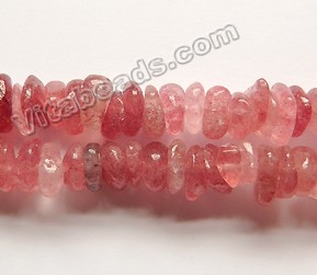 Natural Strawberry Quartz Faceted Teardrop Shape Beads Side Drill Strawberry Quartz Semiprecious Gemstone Faceted Pear Gemstone Beads