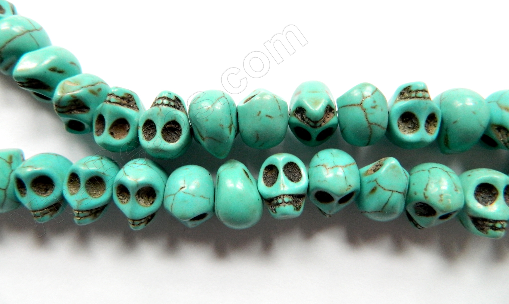 Wholesale 30pcs Turquoise Carved Skull Beads 12X10MM 10colour 