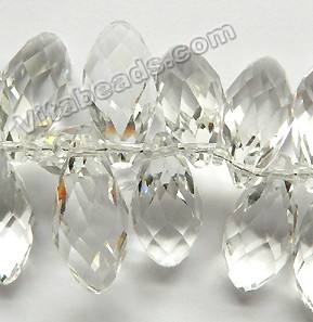 Rock Crystal BeadsNatural Crystal Faceted Onion BriolettesCrystal Gemstone BriolettesCrystal BeadsClear Quartz9-10 MM7.50 InchSI-2908