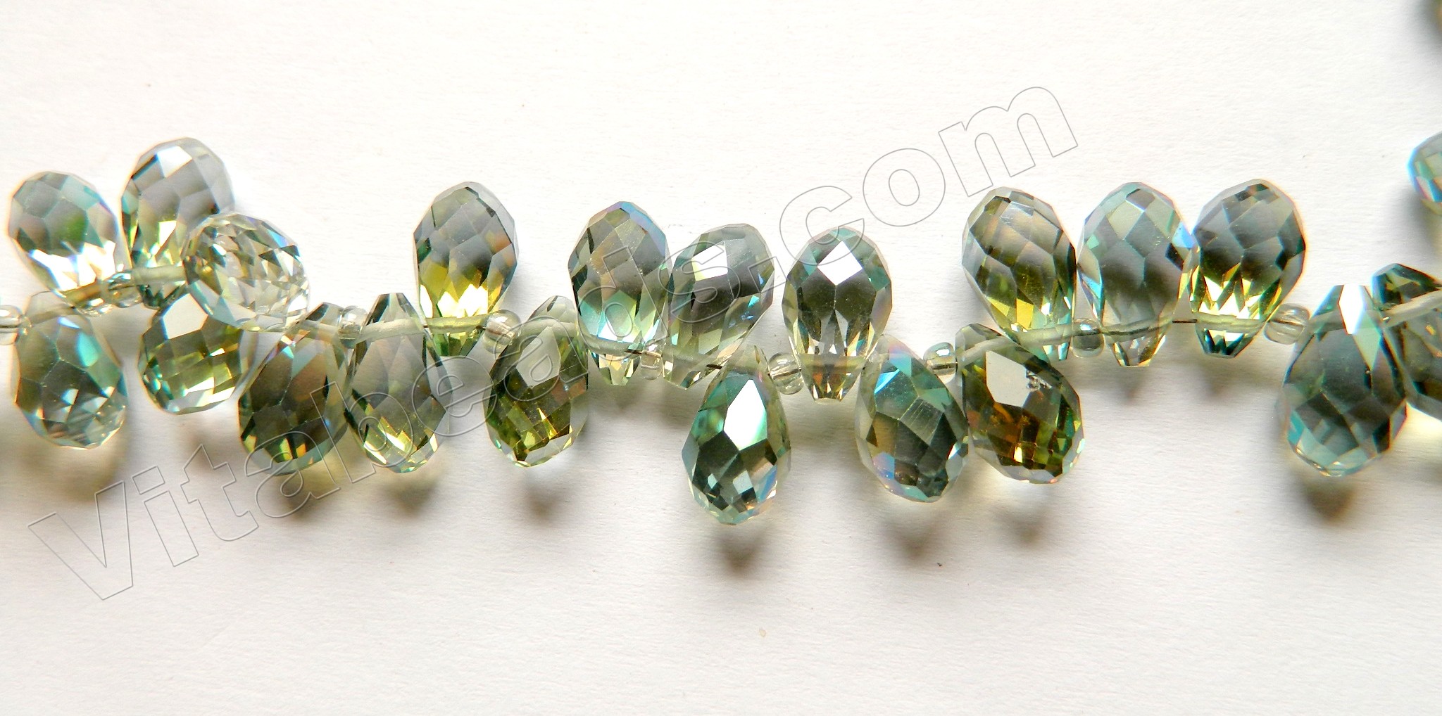 Gem Rose Quartz Lab Faceted Teardrops Briolette Beads 10x25 mm 10 Pcs US-493