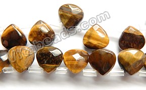 Size is 7x15 mm #1868 Beautiful Natural Faceted Tiger Eye Side Drilled Pear Briolettes 6 Pcs