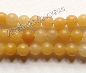 Bright Olive Green Semi-Transparent Jade Beads, 6mm Round