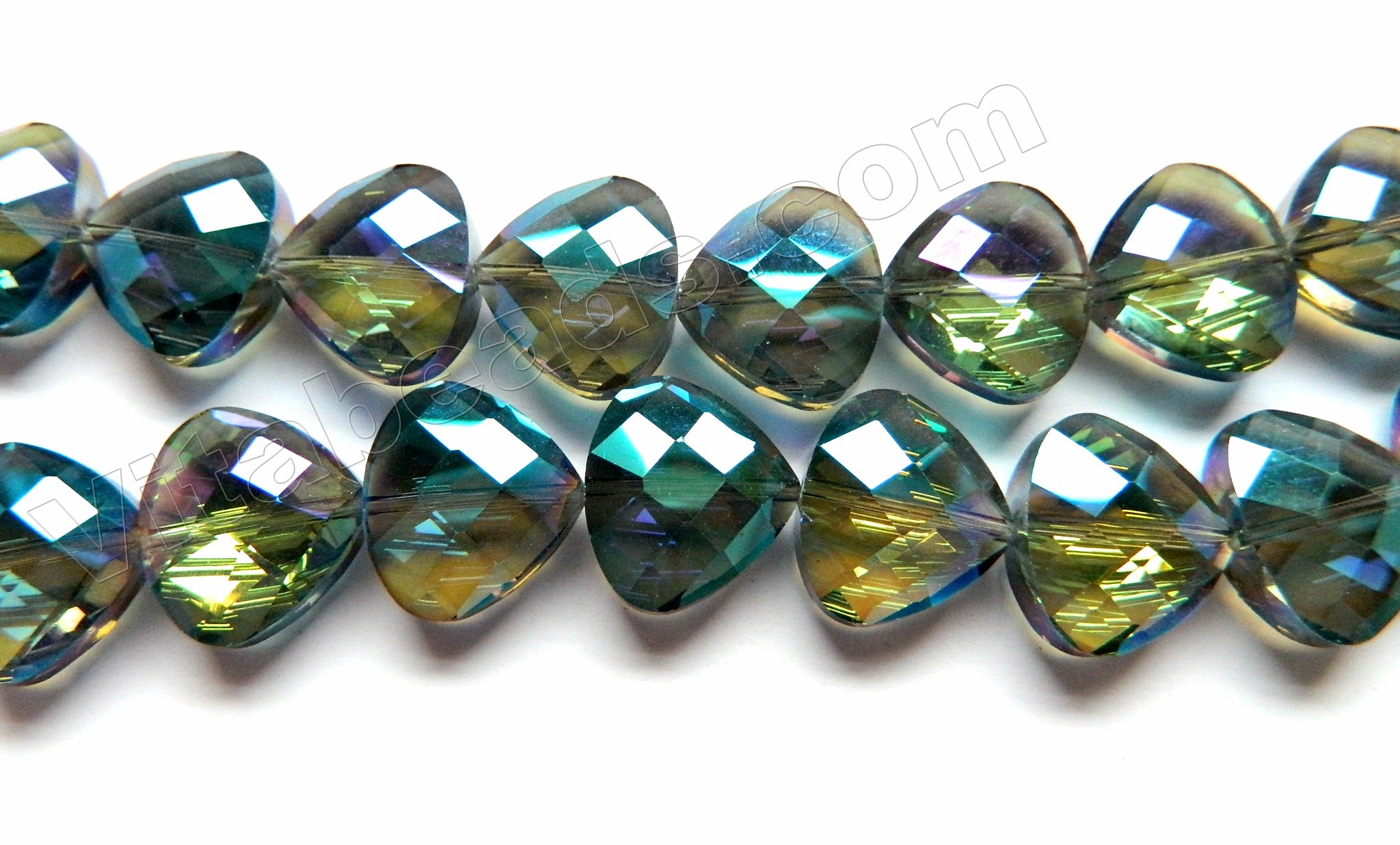 Faceted Heart Gemstones | Magical Girl Decoden Supplies | Kawaii Jewellery  Making (12 pcs / Light Blue / 14mm x 14mm)